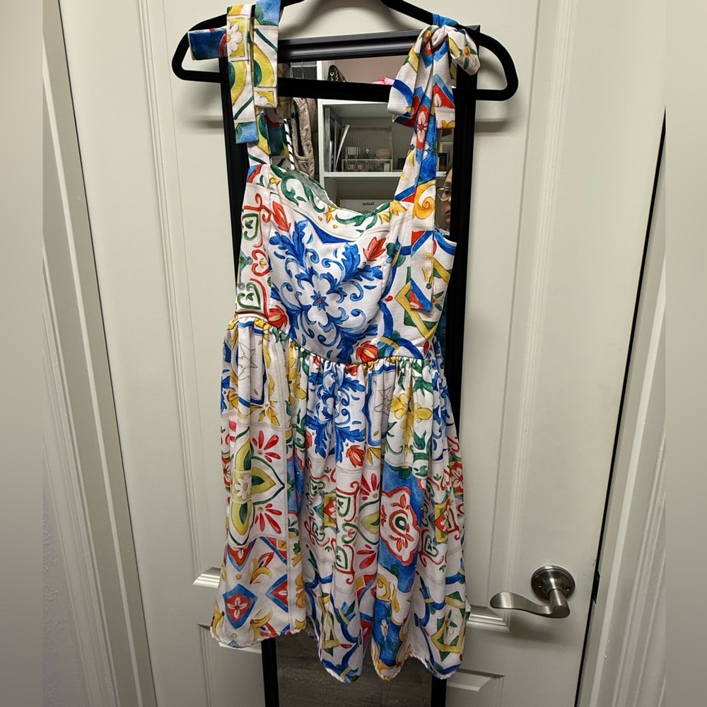 Amazon Multicolor Patterned Mini Dress - image 1